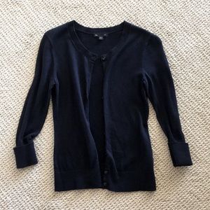 Navy Blue Cardigan Sweater